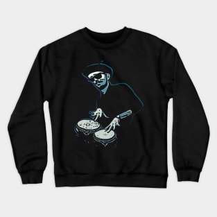 Bongo Beatin' Beatnik (Blue) Crewneck Sweatshirt